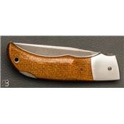 Couteau de poche Chantou Micarta par Charly Bennica - Lame Eric Plazen