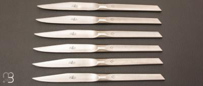 Coffret de 6 couteaux de table Dayat mats Signature Forge de Laguiole