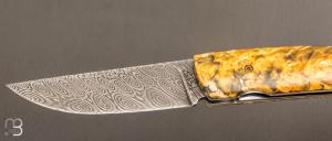  Couteau " 1515 collection Globetrotter " par Manu Laplace - Erable négundo stabilisé