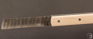  Couteau  "  20/20® " pulpe d'ivoire de mammouth et lame damas par Le Fidèle