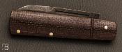 Couteau "Barlow" pliant custom Micarta et XC100 par Nicolas Weber