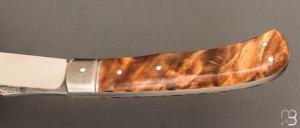  Couteau " Big Trapper " par Laurent Gaillard - Fourche de peuplier stabilisée et 90McV8