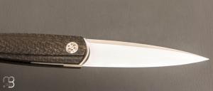  Couteau " Black Spike " custom de Jean Baptiste Leveque - Fibre de carbone et N690
