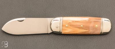 Couteau  " Bouledogue  " par Mathieu Herrero - Ivoire de mammouth et 14c28