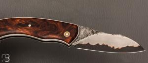 Couteau " Brevimana " custom par Silas Coutellerie - Bois de fer et Sandinox cuivré
