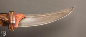   Couteau " Carved Oosic Persian Tanto " custom par Mardi Meshejian