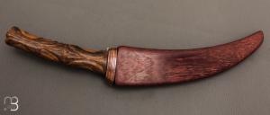   Couteau " Carved Oosic Persian Tanto " custom par Mardi Meshejian