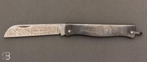 Douk-Douk PM knife Stylet blade engraved by Cognet