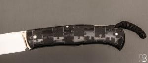   Couteau " Drop " custom lock-back par Raphaël Durand - G10 et RWL34