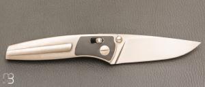 Couteau " EDI Integral custom  " par Petr Hofman - Titane et N690