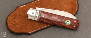   Couteau " Empire " de collection par Benjamin Mittay - Palissandre et nacre