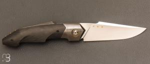   Couteau " Front-flipper " custom par Romain Lopez - Fibre de carbone "Sidecut" et RWL34