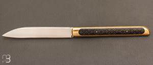   Couteau " Interframe XVIII ème " pliant fait main par Bastien Toubhans - Atelier Beau Merle