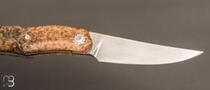   Couteau " Karnage " custom de Michel Grini - Loupe d'amboine et lame en RWL34