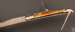 Couteau " Laguiole 3 pièces " par Romain Alvarez - RWL-34 et mammouth