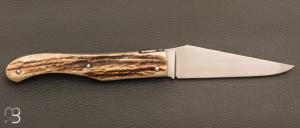   Couteau " Laguiole " custom par Nicolas Couderc - Bois de cerf et RWL34