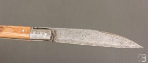 Couteau " Laguiole Droit " custom de Jérôme Bellon - Mammouth et damas