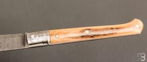 Couteau " Laguiole Droit " custom de Jérôme Bellon - Mammouth et damas