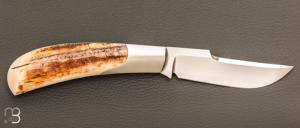  Couteau " Lanny Bowie " custom de Jean Baptiste Leveque - Ivoire de mammouth et RWL34