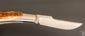  Couteau " Lanny Bowie " custom de Jean Baptiste Leveque - Ivoire de mammouth et RWL34