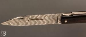    Couteau " Le Sauveterre " - Ébène et lame damas