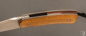  Couteau " Liner-lock " custom par Alex Bailleul - ALXKnives - Micarta et RWL34