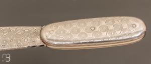   Couteau  " Navette " full damas de Robert Beillonnet