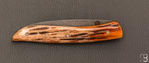   Couteau " le Névé " par Tim Bernard - Os Cerfé et lame 14C28