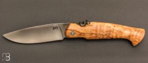 Couteau de poche Piémontais par Mickael Moing - Olivier et 100c6