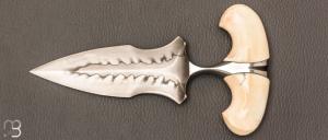   Couteau " Push Dagger " custom de Samuel Lurquin - Ivoire de phacochère