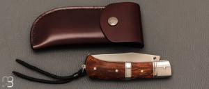   Couteau " Rumilly " par Philippe Lemonnier - Loupe de bois de fer d'Arizona et lame en RWL34 