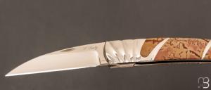 Couteau  "  Skimmer Self Lock " par Scott Sawby - Field jaspe