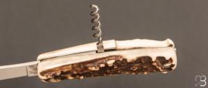   Couteau "Tartineur 2 pièces " par J. Mongin - Bois de cerf