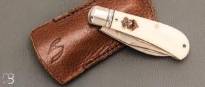  Couteau " Wharmcliffe Trapper 2 lames " par Aleksandr Vetrov - Micarta / M390