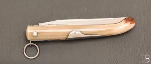    Couteau  " Yatagan 16 cm " Corne blonde par J. Mongin