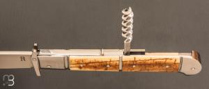  Couteau " Yssingeaux 2 pièces avec garde à bascule et palanquille  " par Romain Alvarez - Mammouth et RWL34