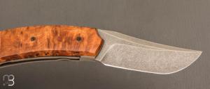   Couteau " custom " par Guy Poggetti - Loupe de Thuya et Elmax