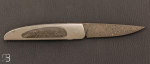   Couteau "  Pièce unique " custom par Jean-Pierre Martin - Damas de Friedrich Schneider