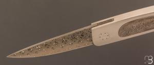   Couteau "  Pièce unique " custom par Jean-Pierre Martin - Damas de Friedrich Schneider