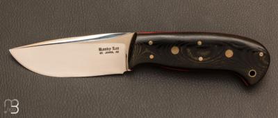 Couteau droit "ClipPoint" par Randy-Lee - ATS-34 et Micarta