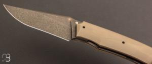 Couteau " custom " liner lock Micarta et D2 de Berthelemy Gabriel - La Forge Agab