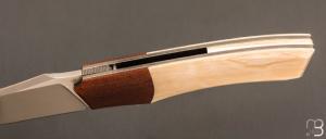Couteau " custom " de Berthelemy Gabriel - La Forge Agab - Ivoire de mammouth et RWL34