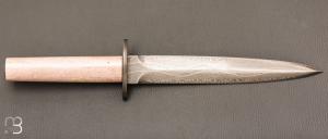  Dague " Kriss " de Jean Paul Sire - Bois de renne et Damas