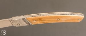 Couteau " Le Thiers " de Robert Beillonnet - ivoire de mammouth et RWL34