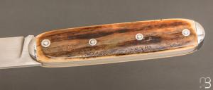   Couteau " Navette " de collection par Bertrand Grzegorzek - Ivoire de mammouth
