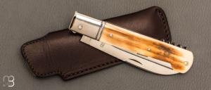   Couteau  "  Pradel 3 pièces " par Romain Alvarez - RWL34 et ivoire de mammouth