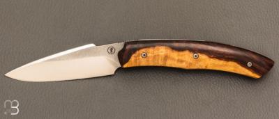   Couteau " Skadi " par Cédric Destombes - Coutellerie Caddarik - Bois de fer et RWL34