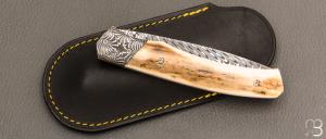    Le " 1820 Berthier " par Joël Grandjean - Ivoire de Mammouth et lame damas plume