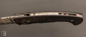   Couteau 1515 collection " Primitif " par Manu Laplace - Fibre de carbone et lame damas