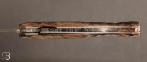   Couteau 1515 de poche collection " Primitive " par Manu Laplace - Ebène du Cameroun